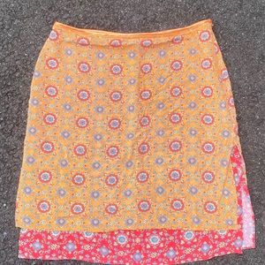 Y2K paisley mini skirt